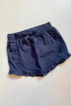  Navy Ruffle Shorts