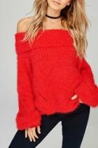  Red Soft Sweater