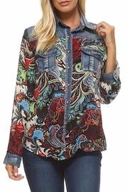  Denim Paisley Top