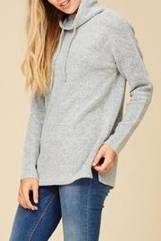  Mock Drawstring Sweater