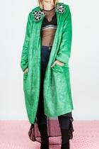  Green Oversized Coat