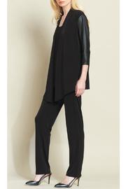  Liquid Leather Long Sleeve Cardigan
