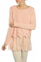  Peach Lace Sweater