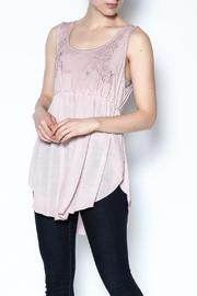 Pink Embroidered Tank