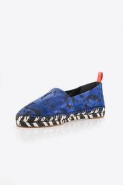 Blue Textured Espadrille