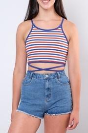  Striped Laced Tank