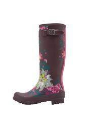  Burgundy Floral Rainboot