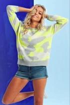  Camo Neon Cashmere Sweater