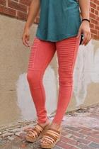  Mineral Wash Moto-leggings