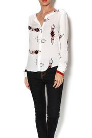  Aztec Print Blouse