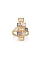  Gold Checkered Ring