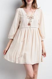  Lace-up Front Dress