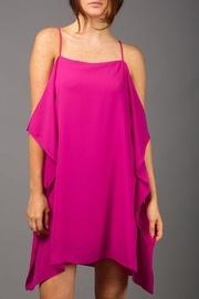  Draped Cold-shoulder Dress