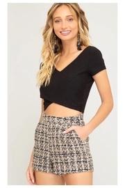  Neutral Tweed Shorts