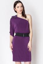  Purple One Shoulder Dress