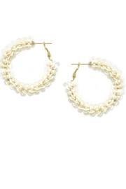  Sequin And Seed Bead Wrapped Hoop Earrings