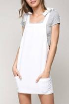  Shoulder-tie Overall Dress