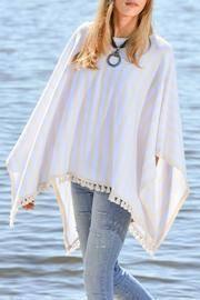  Striped Casual Poncho