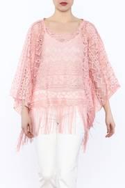  Fringed Sheer Poncho
