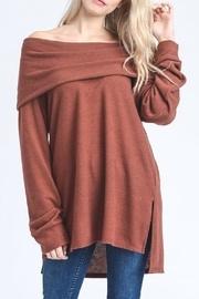  Slouchy Off-shoulder Sweater