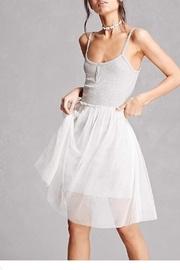  Ribbed-knit Tulle Dress