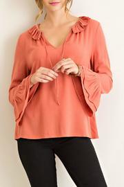 Ruffled Collar Top