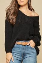  V-neck Black Sweater