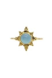  Aqua Brass Ring