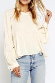  Ivory Peplum Blouse