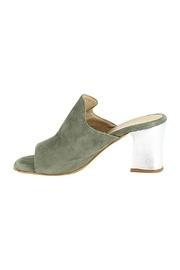  Green-suede Heeled Mule