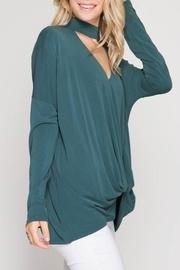  Twisted Hem Choker Top
