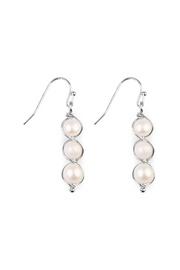  Pearl-goldtone Wired Wrap-earrings
