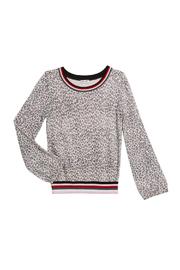  Leopard Print Sweater With Stripe