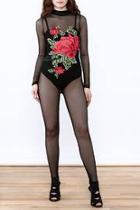  Black Mesh Jumpsuit