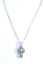  Holy Family Cross Necklace - 9 Inch Chain