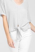 V-neck Top, Gray