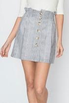  Paperbag Striped Skirt