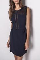  Sleeveless Navy Dress