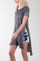  Hi-lo Split Tee