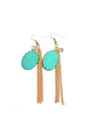  Oval Turquoise Stone Earrings