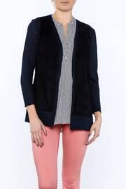  Navy Suede Cardigan