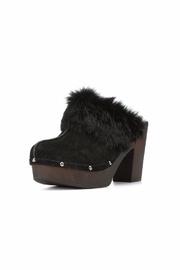  Black Fur Clogs