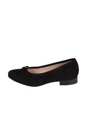  Black Leather-suede Ballerinas