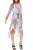  Printed Flowing Dress