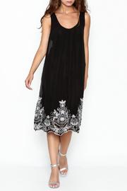  Black Sequin Floral Dress