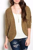  Mustard White Cardigan