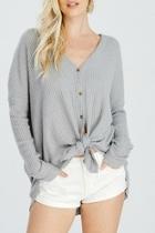  Thermal Button-down Sweater