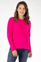  Side-split Pink Sweater