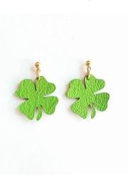  Leather Shamrock Earrings