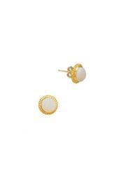  White Druzy Studs